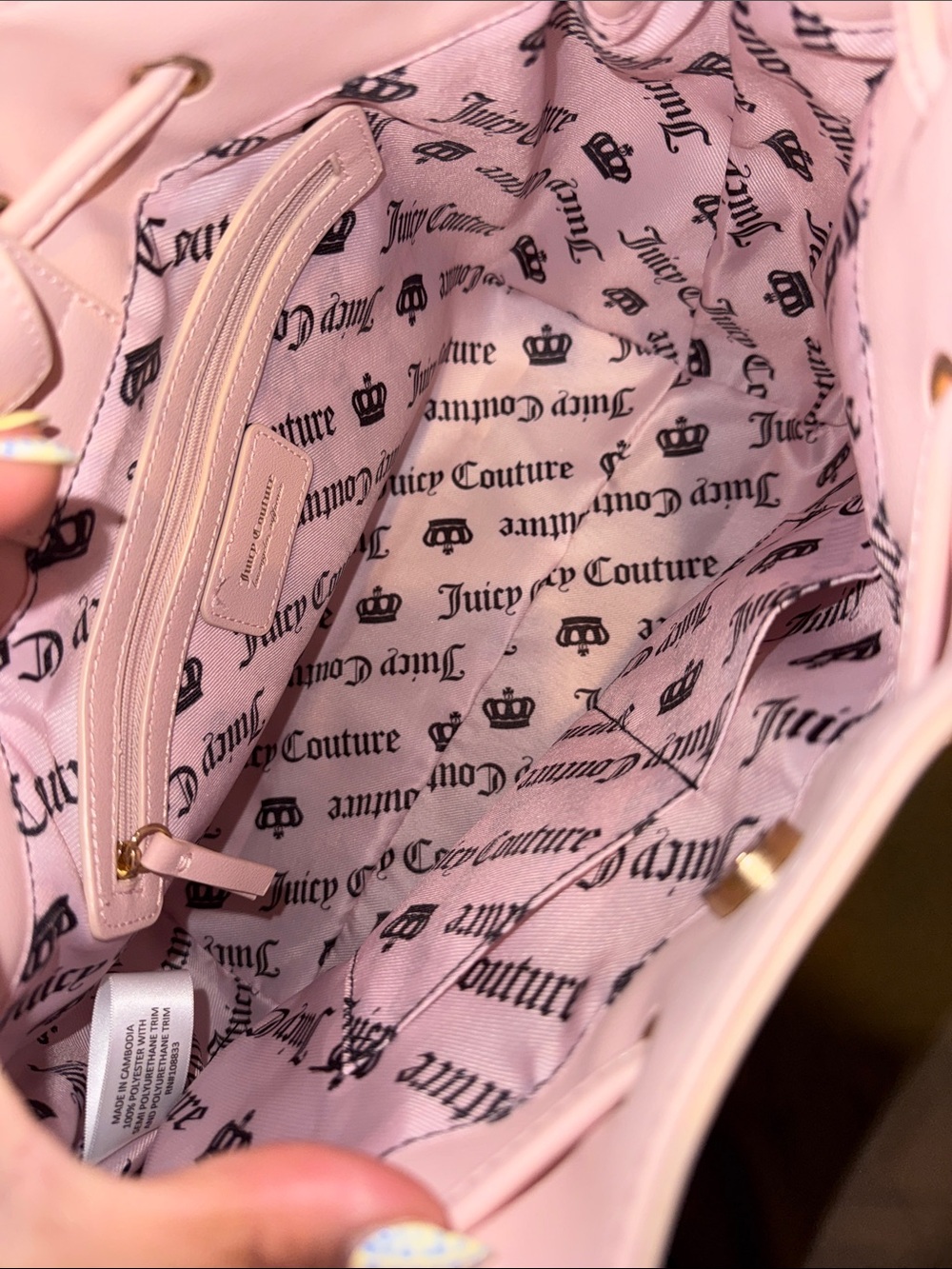 NEW Juicy Couture Soft White 'Spill the Juicy Tea' Sweet Tea Party Tote - Picture 8 of 8